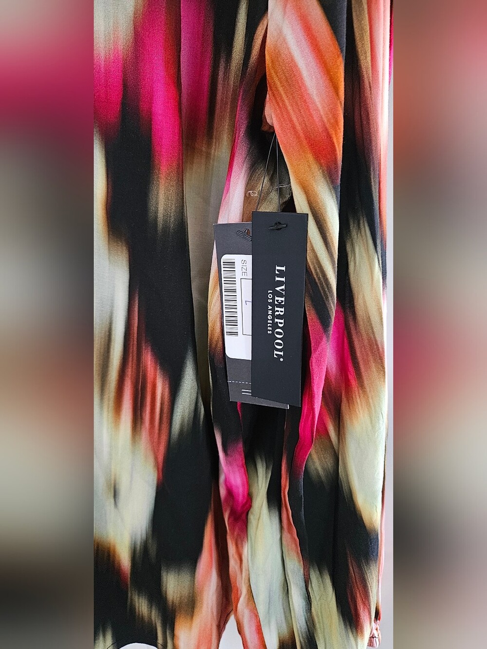 Liverpool Los Angeles Multicolor V-Neck Women's Blouse - Picture 7 of 7